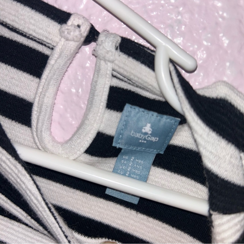 GAP Black and White Striped Kids Dress - Picture 2 of 2